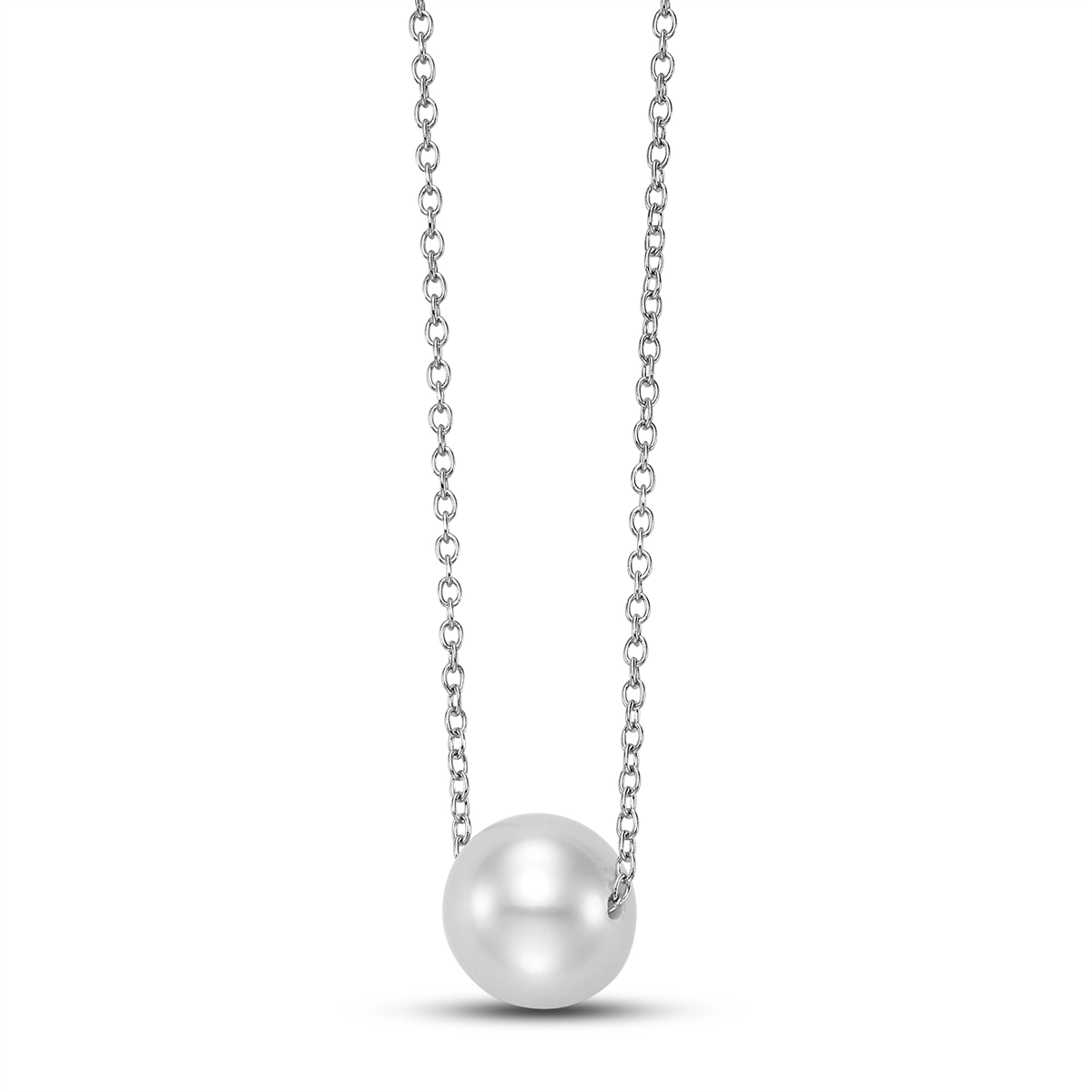 Necklaces Necklaces in White Gold containing Pearl 456769