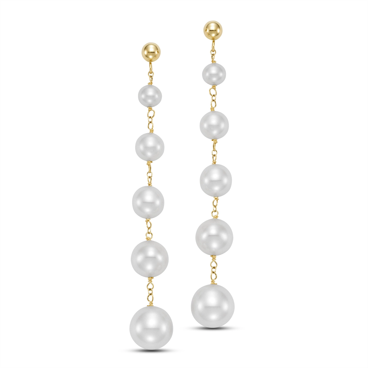 Earrings Earrings in Yellow Gold containing Pearl 456771