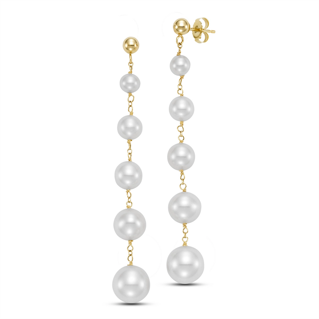 Earrings Earrings in Yellow Gold containing Pearl 456771