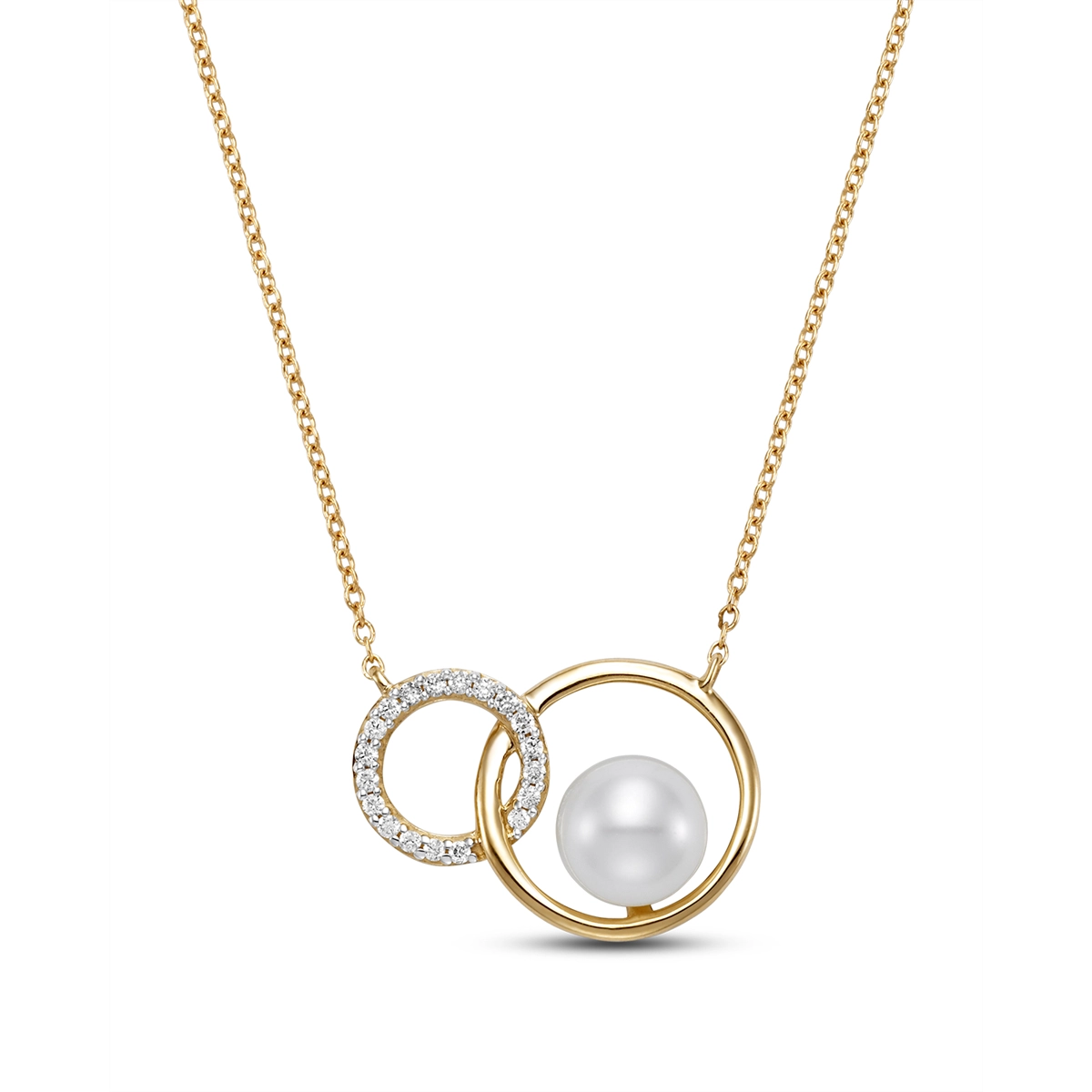 Necklaces Necklaces in Yellow Gold containing Diamond, Pearl 456772