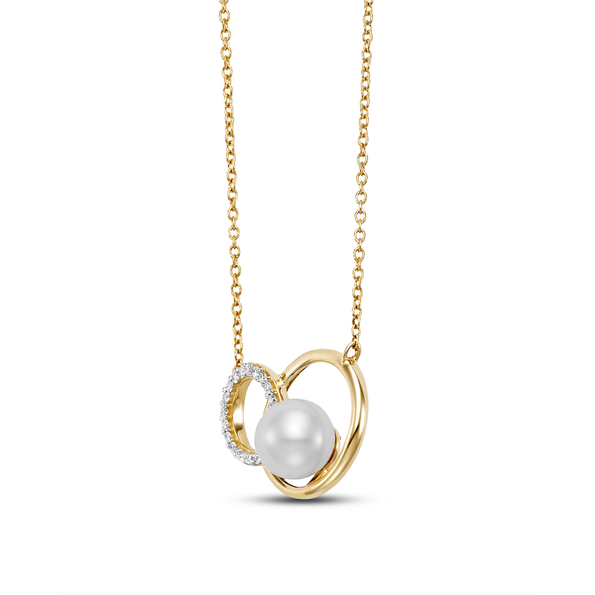 Necklaces Necklaces in Yellow Gold containing Diamond, Pearl 456772