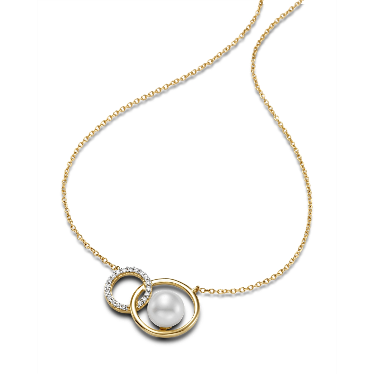 Necklaces Necklaces in Yellow Gold containing Diamond, Pearl 456772