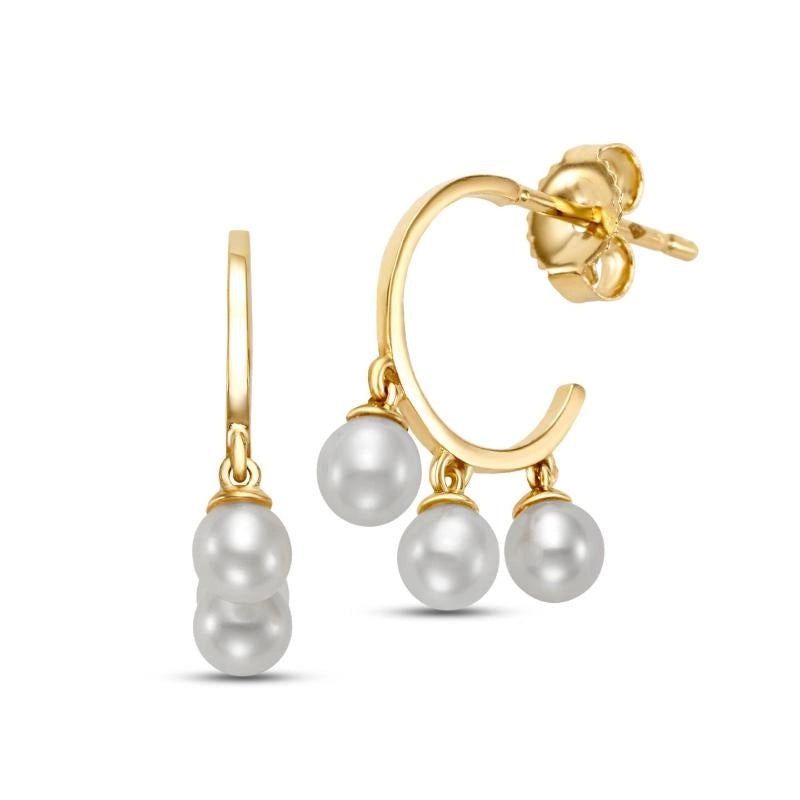 Earrings Earrings in Yellow Gold containing Pearl 456775