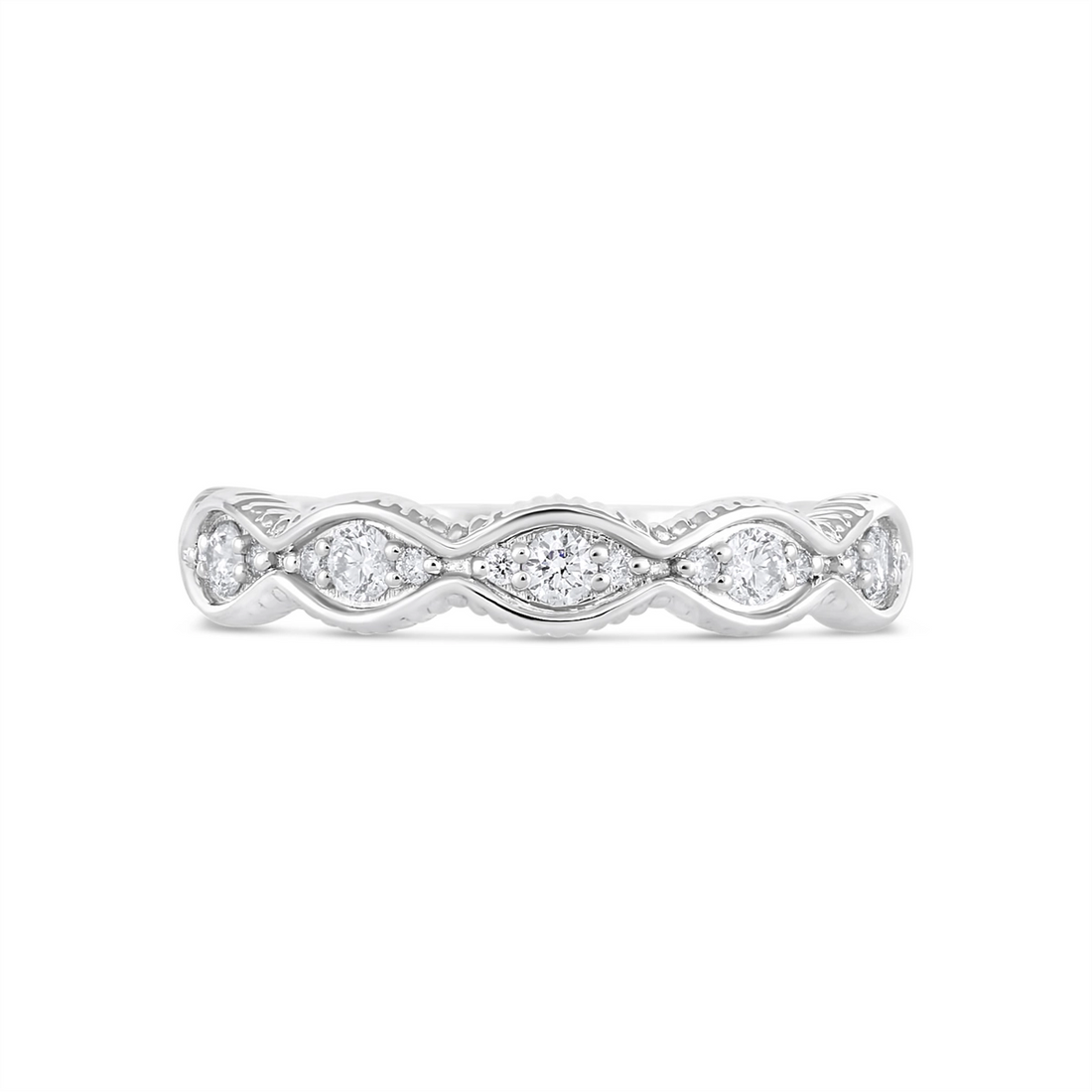 Wedding Bands Rings in White Gold containing Diamond 456825