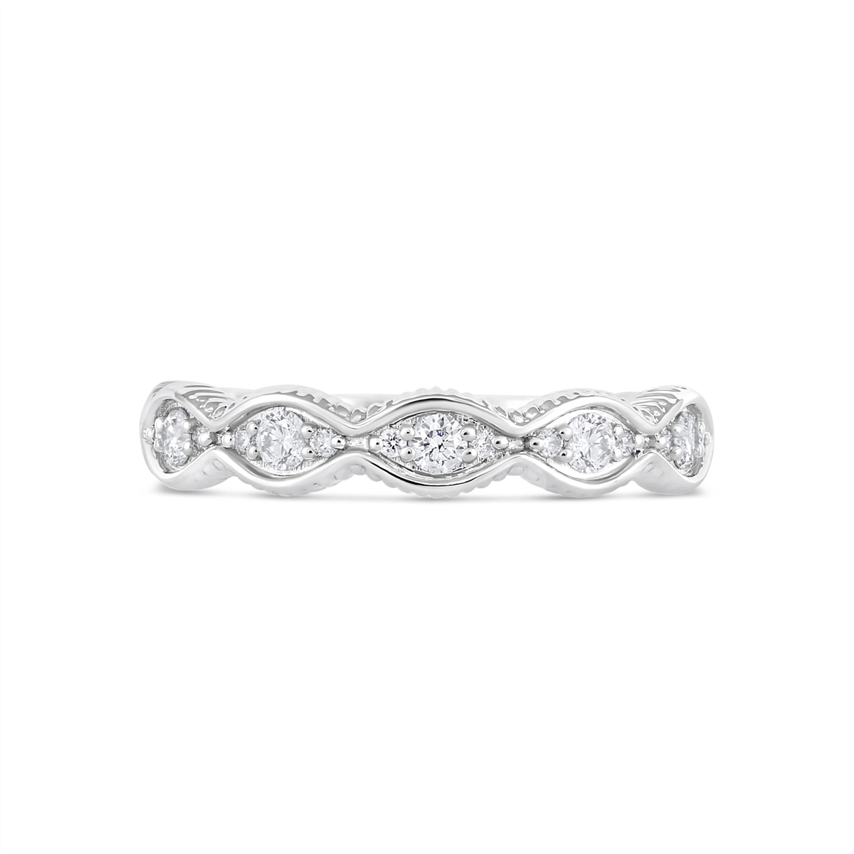 Wedding Bands Rings in White Gold containing Diamond 456825