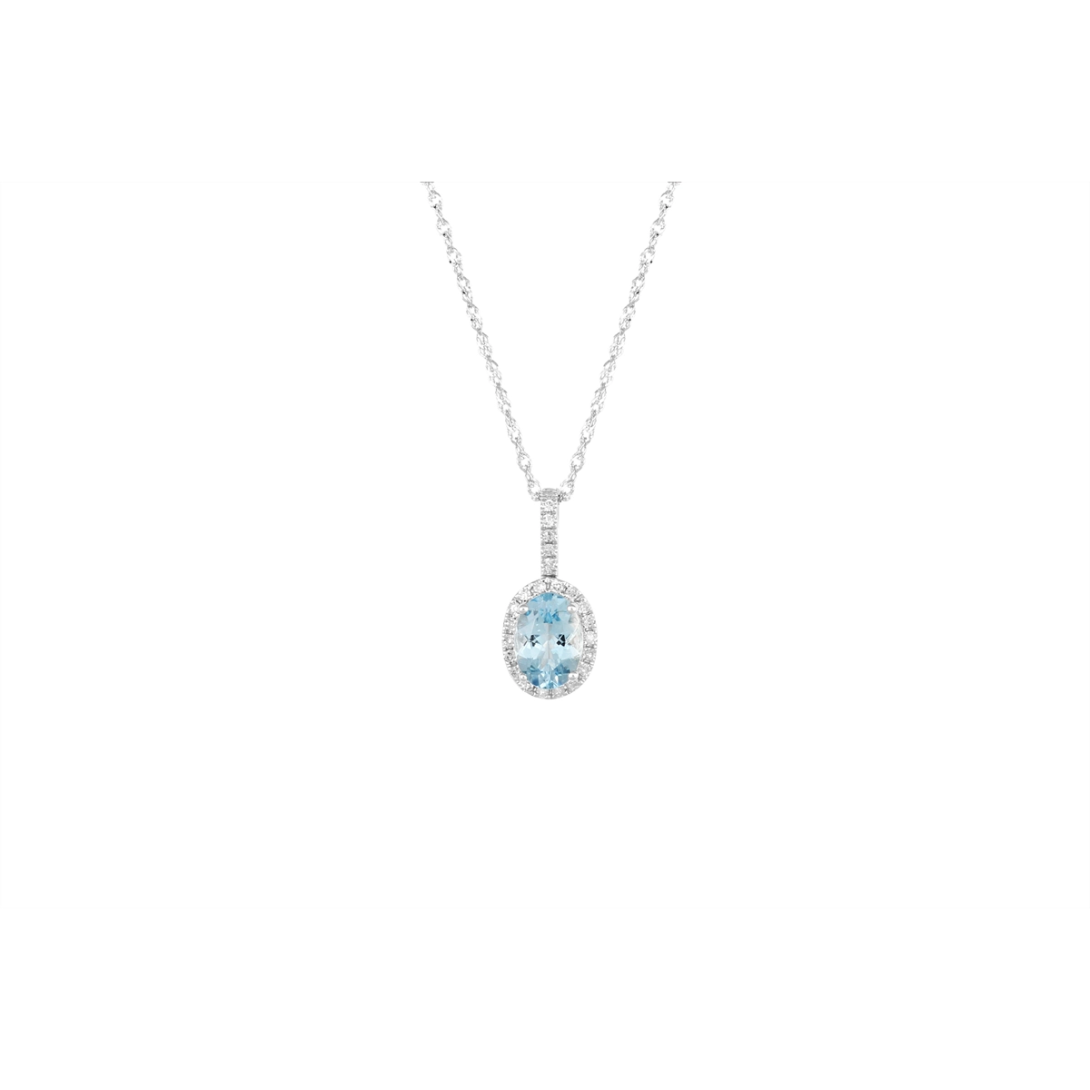 Necklaces Necklaces in White Gold containing Aquamarine, Multi-gemstone, Diamond 456865