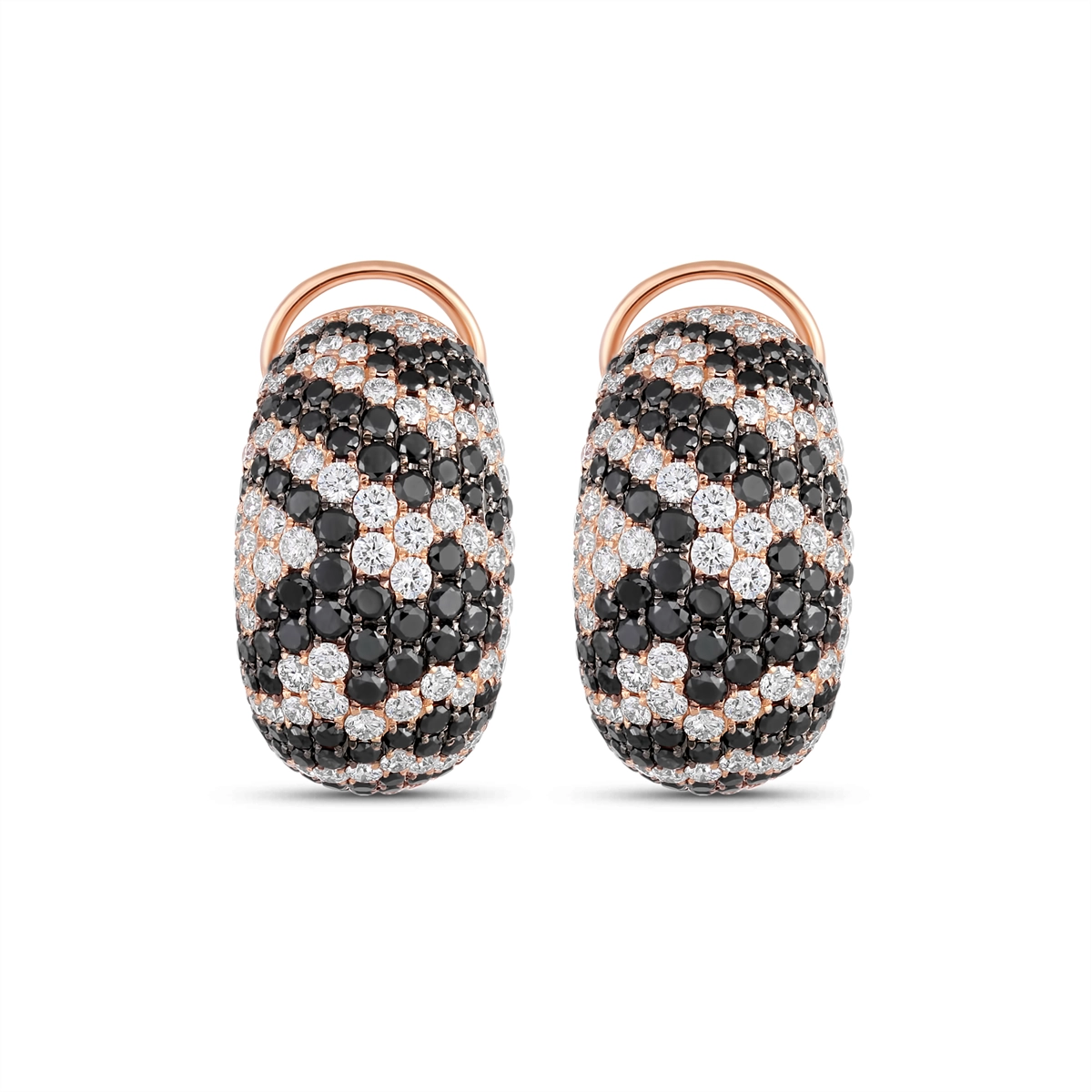 Earrings Earrings in Rose Gold containing Black diamond, Multi-gemstone, Diamond 457072