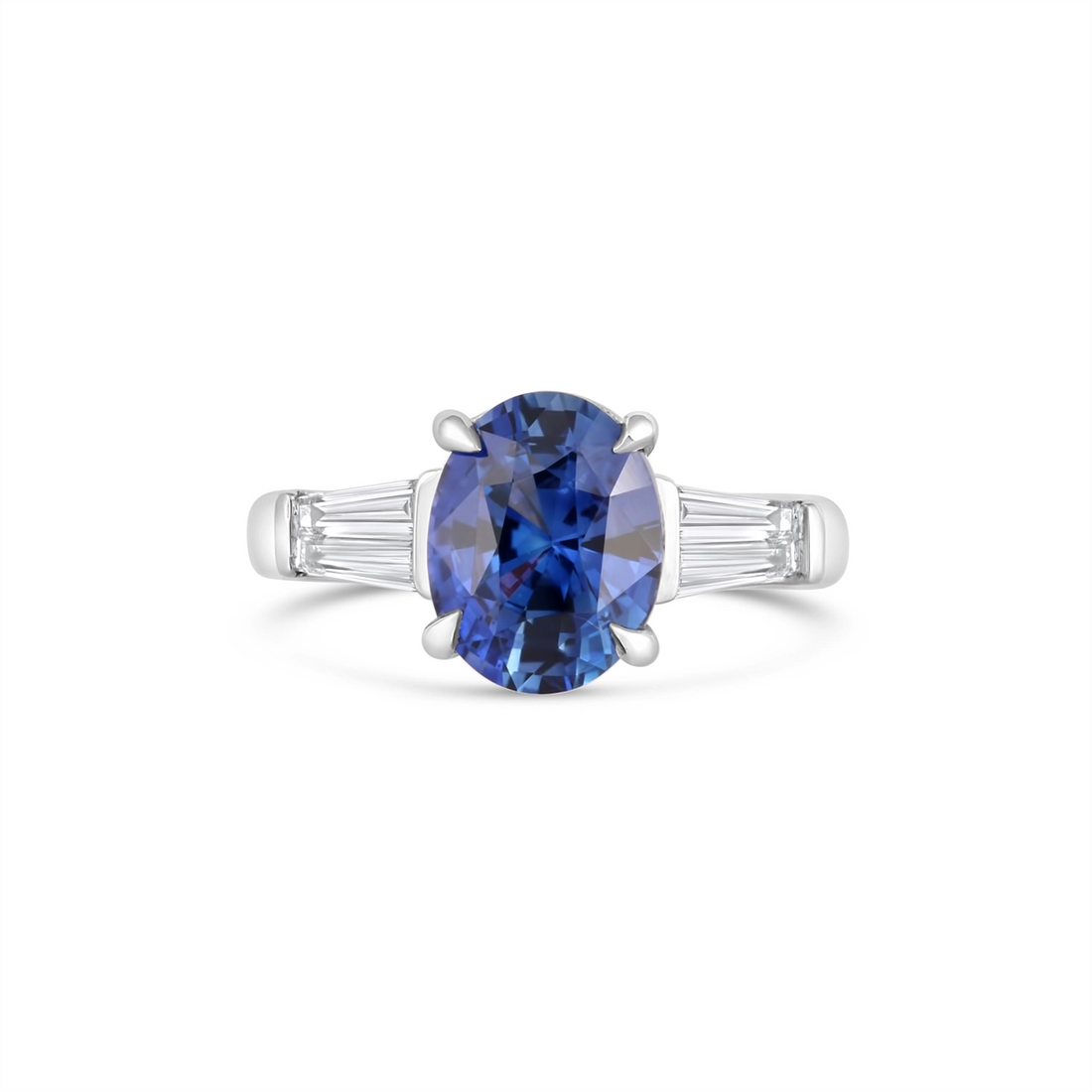 Rings Rings in Platinum/Palladium containing Multi-gemstone, Diamond, Sapphire 457088