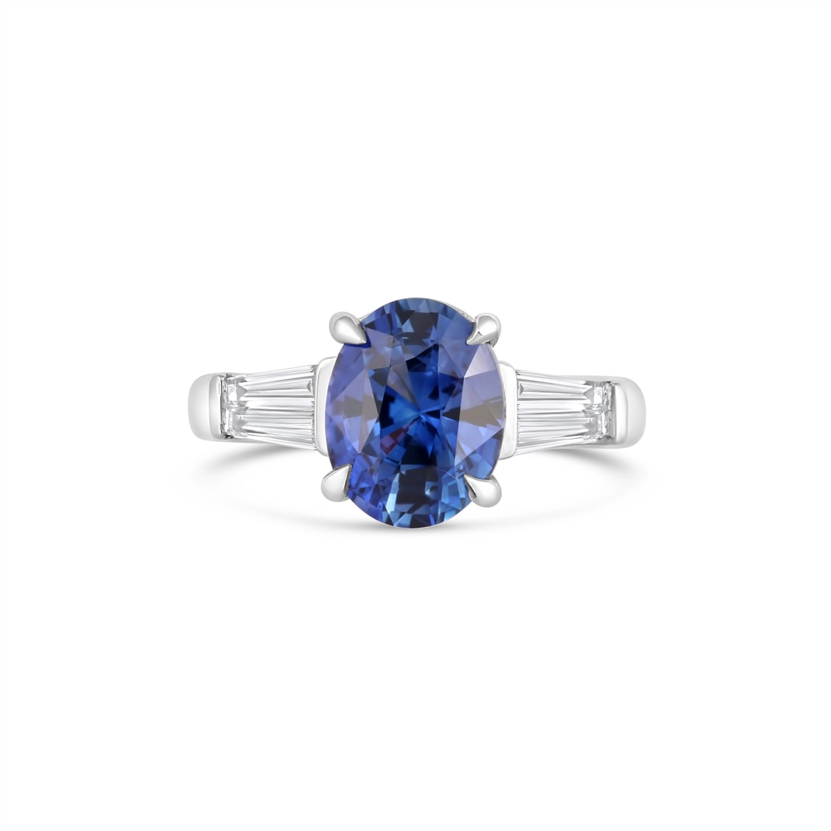 Rings Rings in Platinum/Palladium containing Multi-gemstone, Diamond, Sapphire 457088
