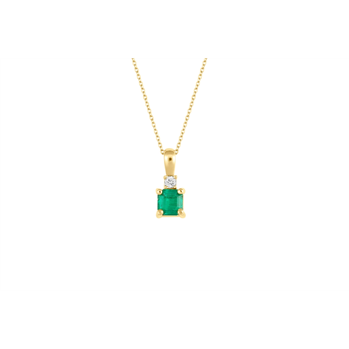 Necklaces Pendants in Yellow Gold containing Multi-gemstone, Diamond, Emerald 457094