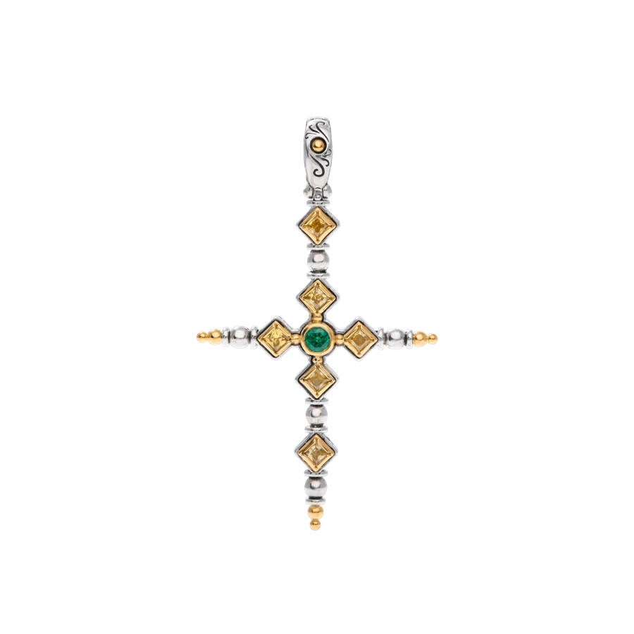 Konstantino Pendants in Mixed Metals containing Other, Multi-gemstone STKJ427-691