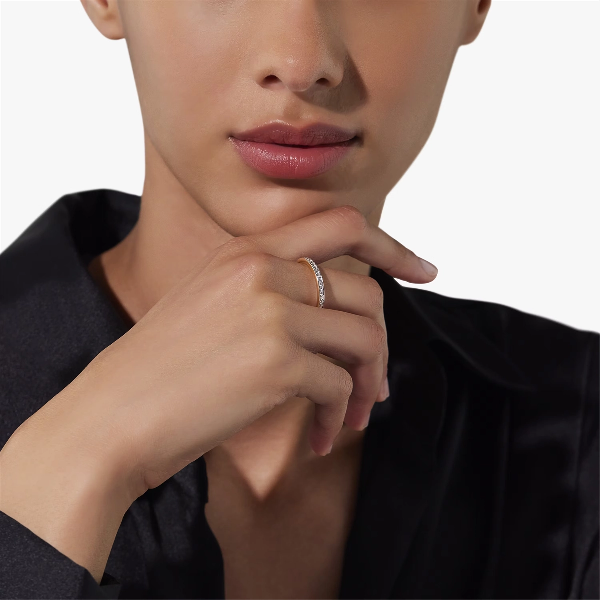 Pomellato Rings in Mixed Metals containing Diamond PAC4015-O7WHR-DB000-55