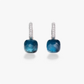 Pomellato Earrings in Mixed Metals containing London blue topaz, Multi-gemstone, Diamond POB4010-O6000-DB0TL