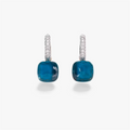 Pomellato Earrings in Mixed Metals containing London blue topaz, Multi-gemstone, Diamond, Turquoise POB4010-O6WHR-B0TTU