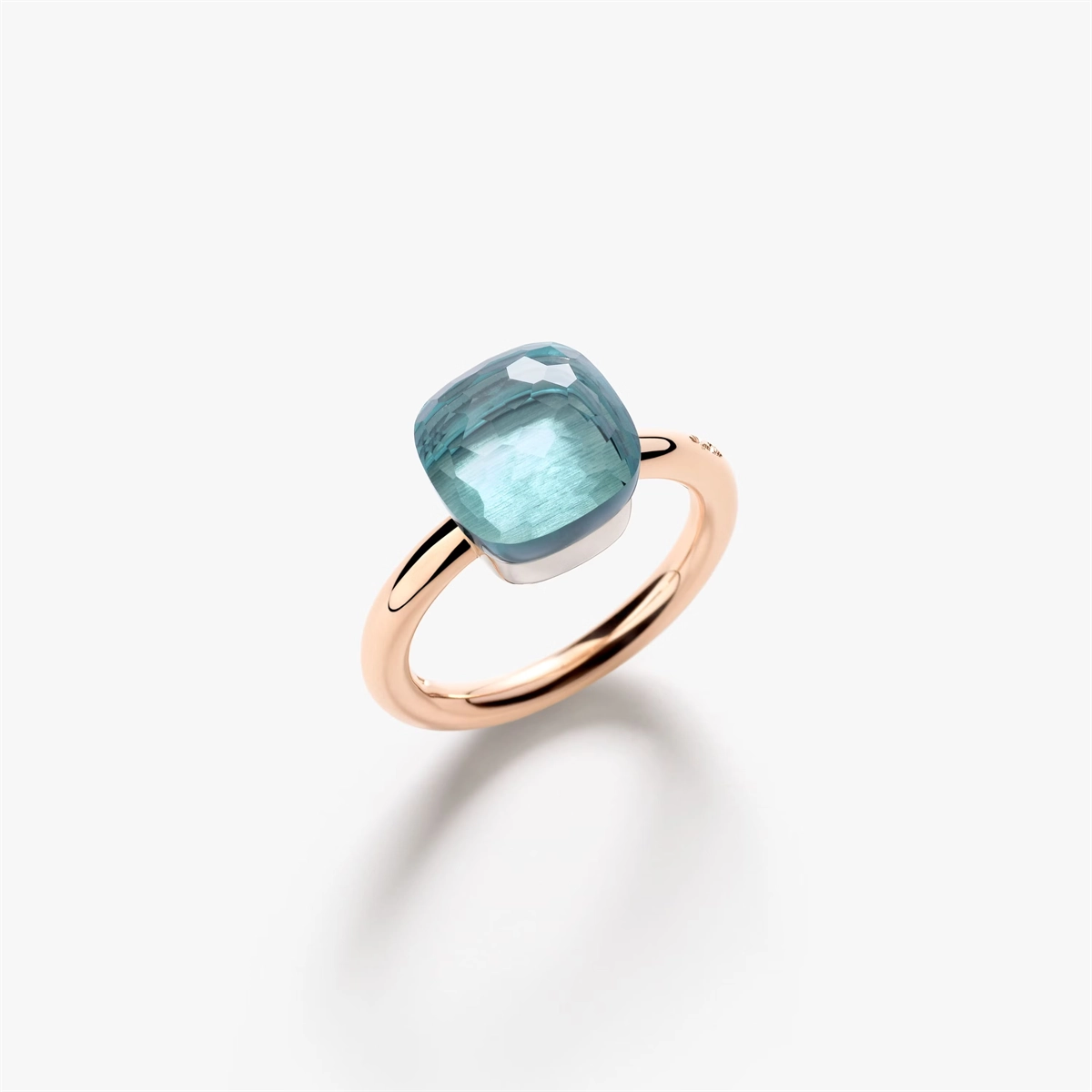 Pomellato Rings in Mixed Metals containing Blue topaz  PAA1100-O6000-000OY-55