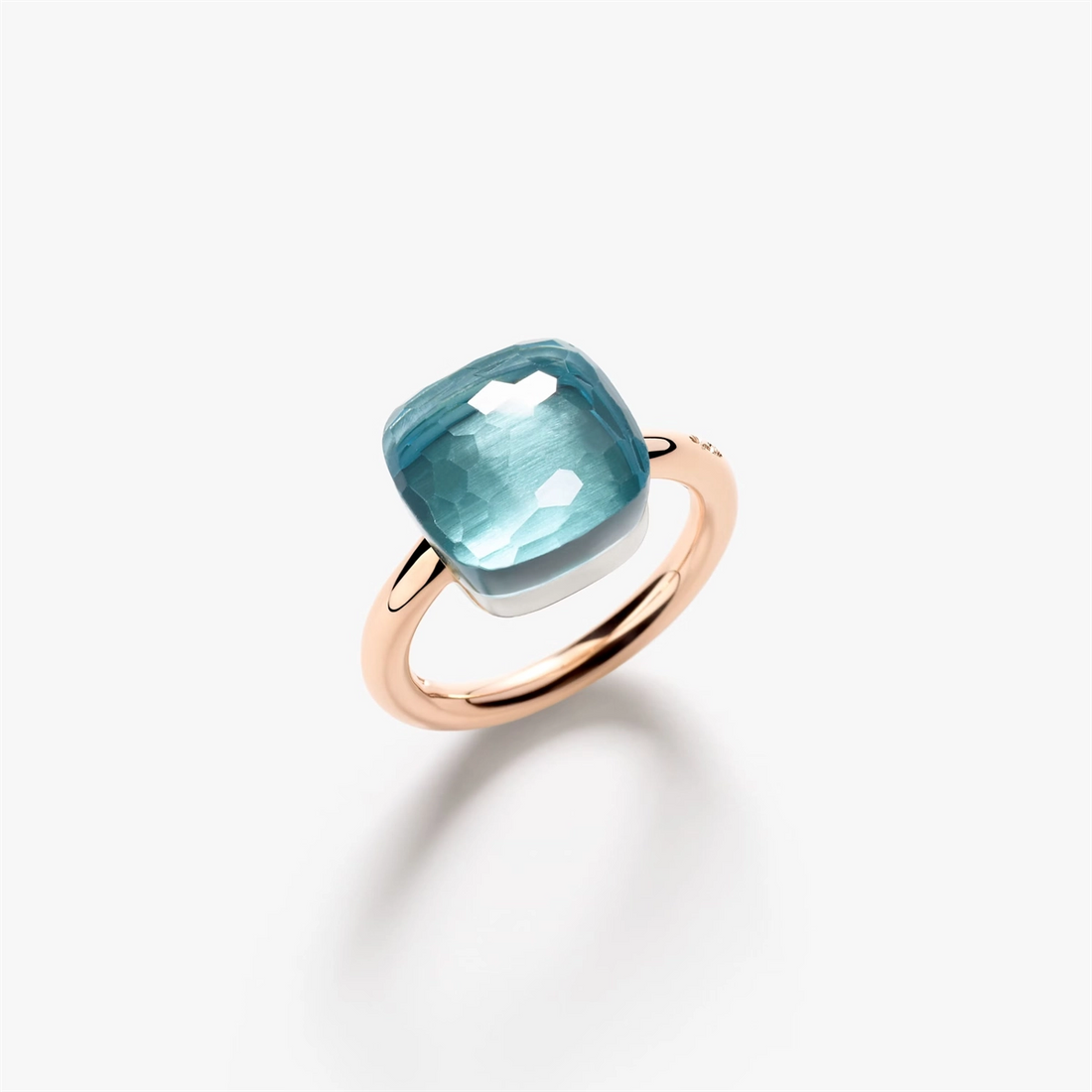 Pomellato Rings in Mixed Metals containing Blue topaz  PAB2010-O6000-000OY-54