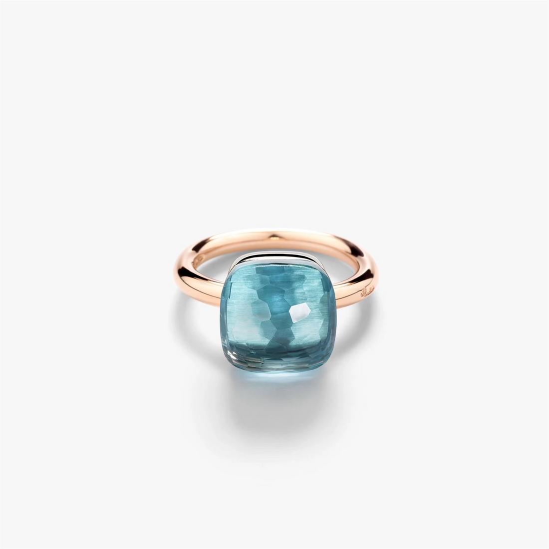 Pomellato Rings in Mixed Metals containing Blue topaz  PAB2010-O6000-000OY-54