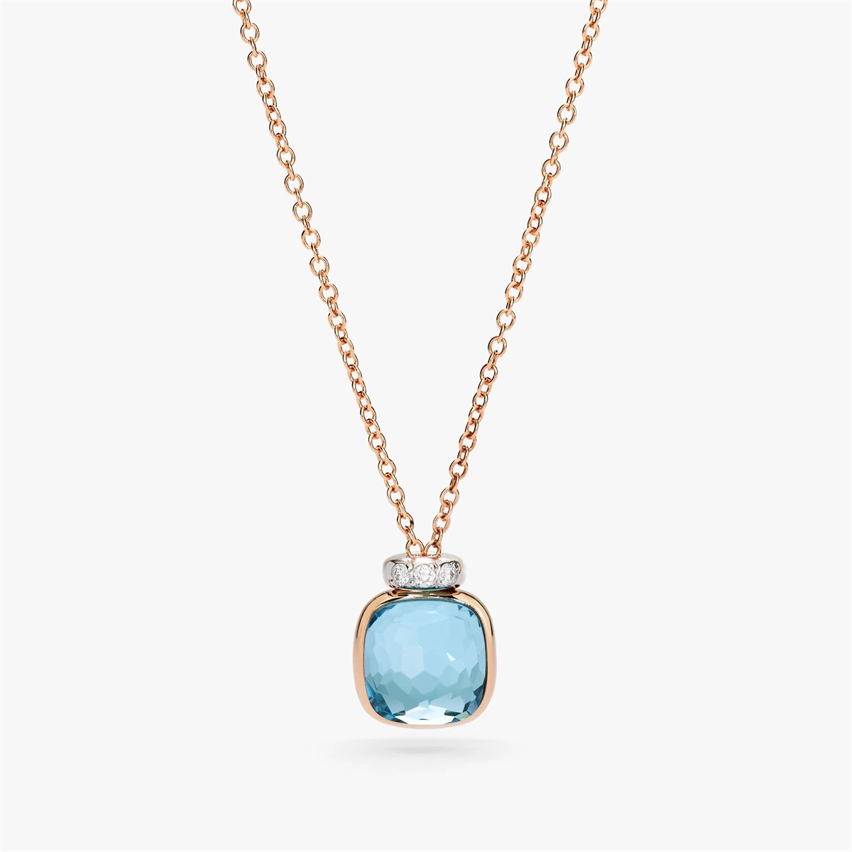 Pomellato Necklaces in Mixed Metals containing Blue topaz , Multi-gemstone, Diamond PCC5020-O6WHR-DB0YY-42