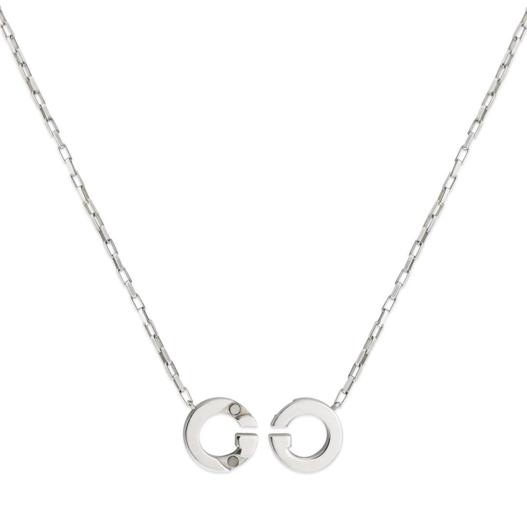 Gucci Sterling Silver Interlocking GG Necklace – Meierotto Jewelers Gucci Sterling Silver Interlocking GG Necklace – Meierotto Jewelers