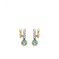 David Yurman Earrings in Mixed Metals containing Blue topaz  E19039S8ALZ
