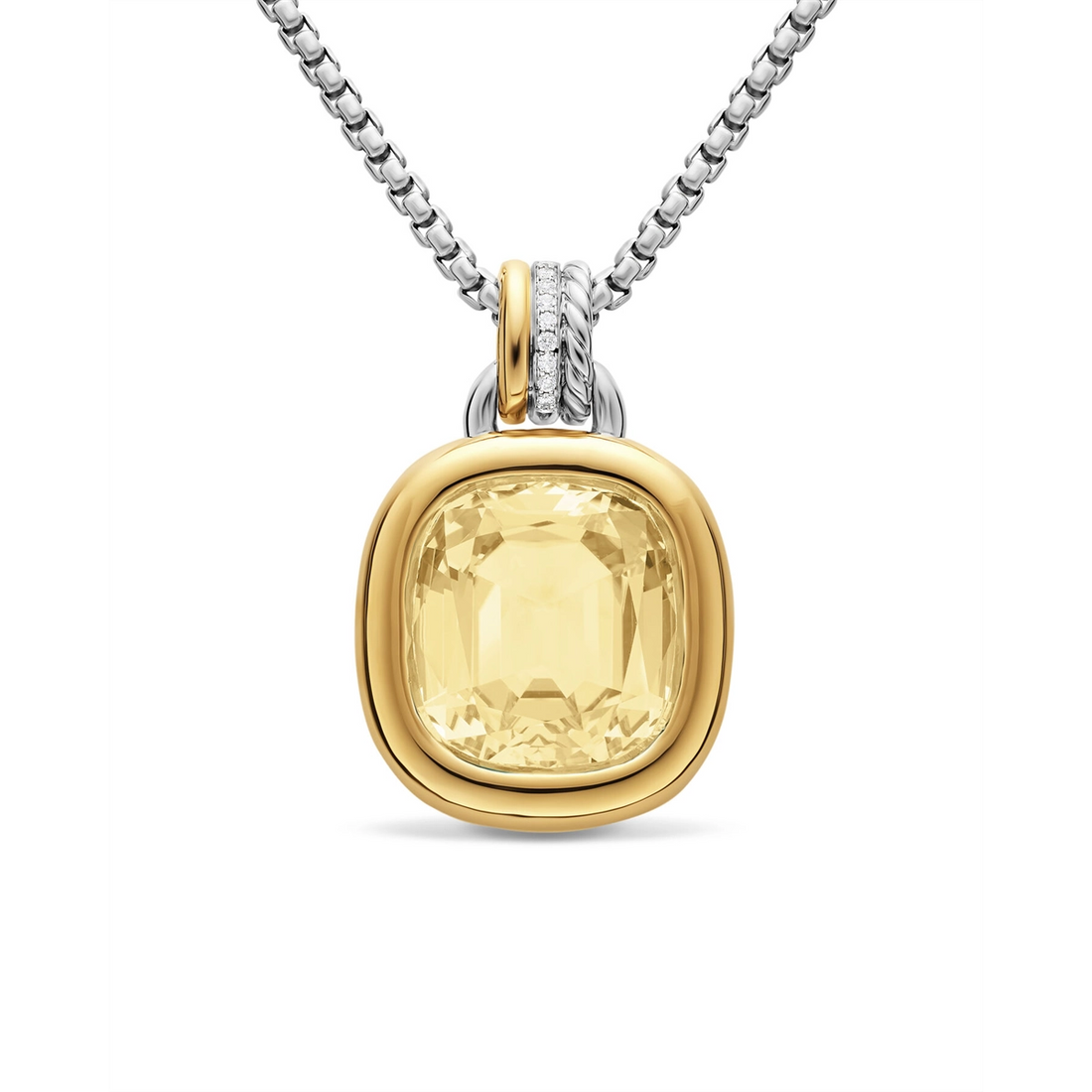 David Yurman Pendants in Mixed Metals containing Citrine, Multi-gemstone, Diamond D19059DS8ACCDI
