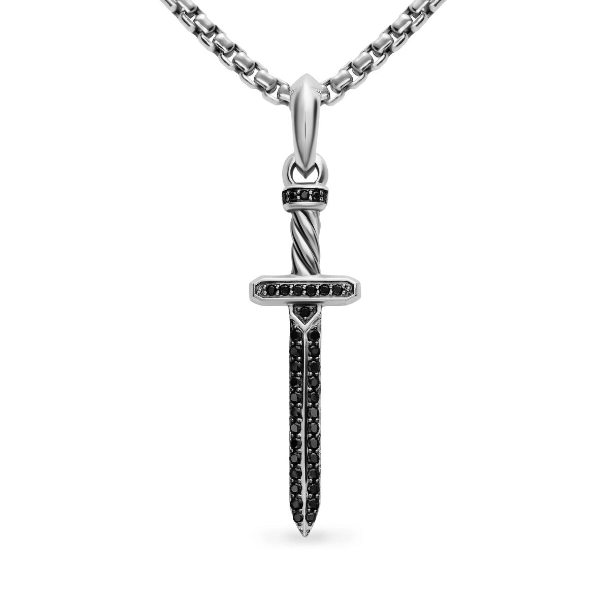 David Yurman Pendants in Silver containing Black diamond D35438MSSABD