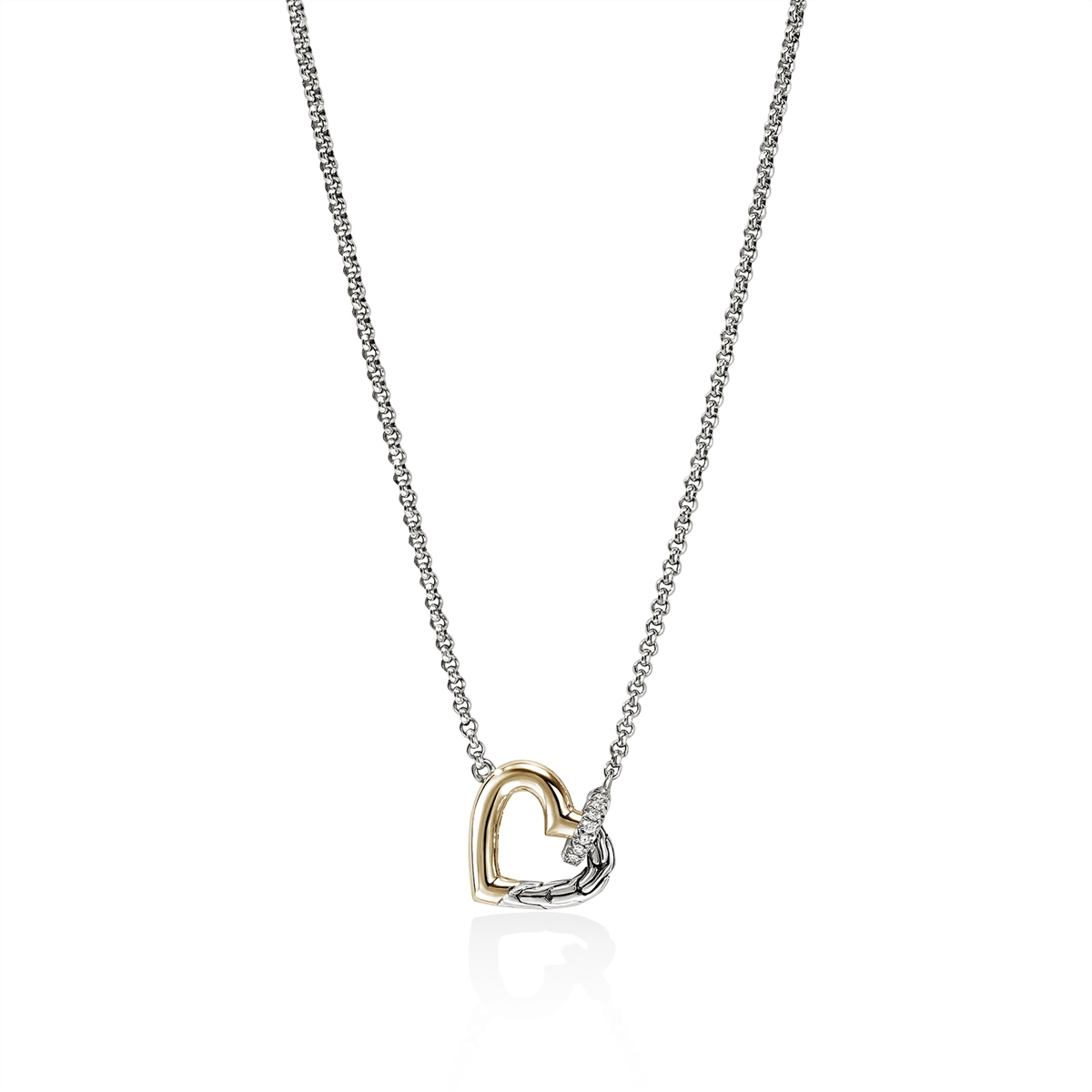 John Hardy Necklaces in Mixed Metals containing Diamond NZZP989722DIX16-18