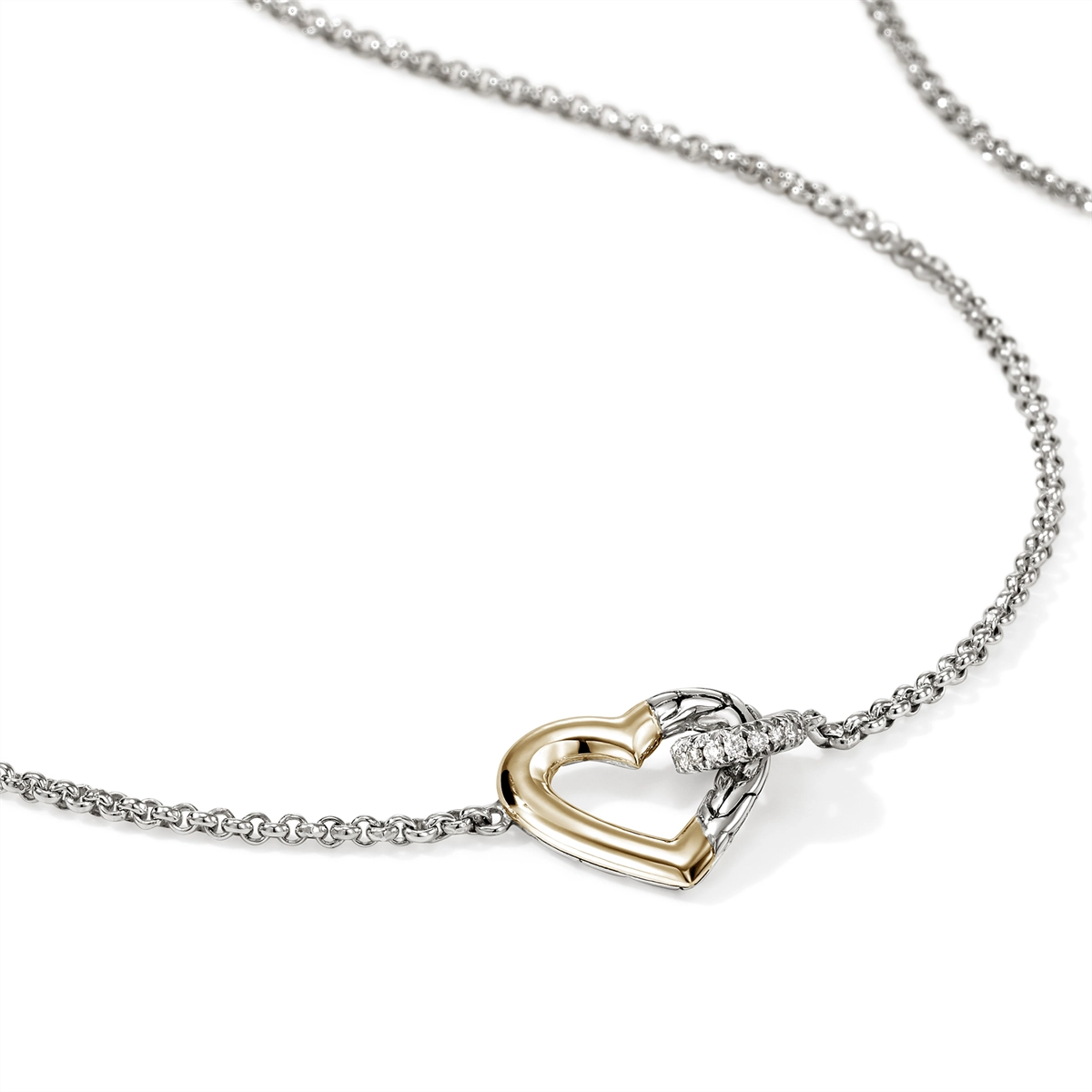 John Hardy Necklaces in Mixed Metals containing Diamond NZZP989722DIX16-18