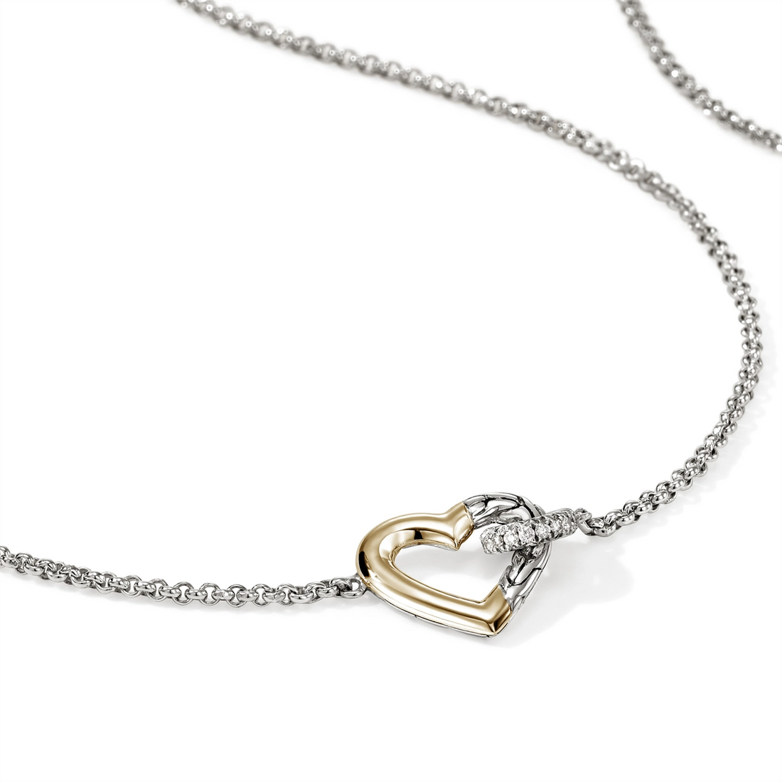 John Hardy Necklaces in Mixed Metals containing Diamond NZZP989722DIX16-18