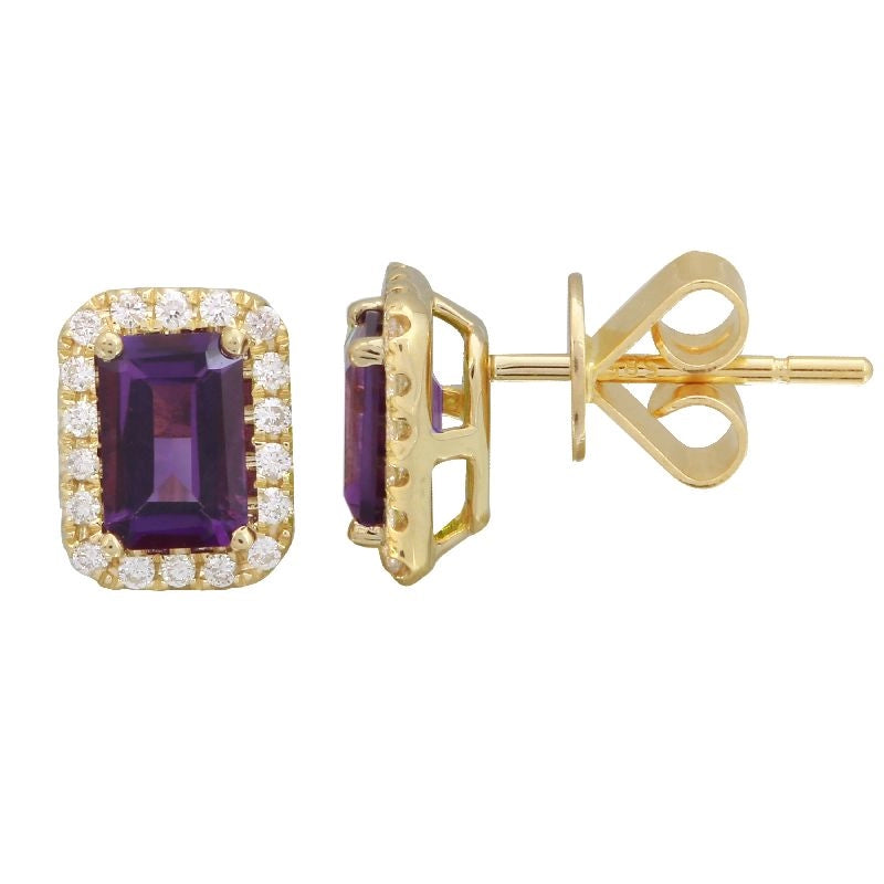Earrings Earrings in Yellow Gold containing Amethyst, Multi-gemstone, Diamond 457931