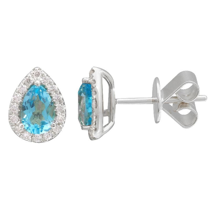 Earrings Earrings in White Gold containing London blue topaz, Multi-gemstone, Diamond 457934