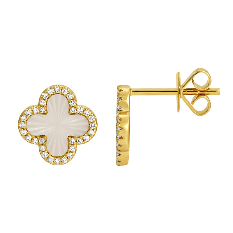 Earrings Earrings in Yellow Gold containing Mother of pearl, Multi-gemstone, Diamond 458013