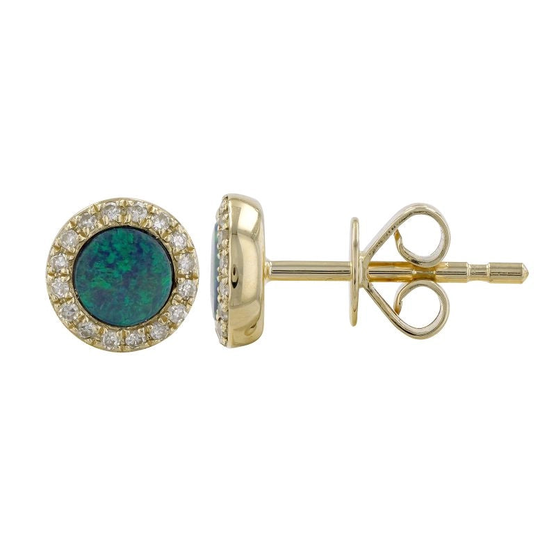 Earrings Earrings in Yellow Gold containing Opal, Multi-gemstone, Diamond 458022
