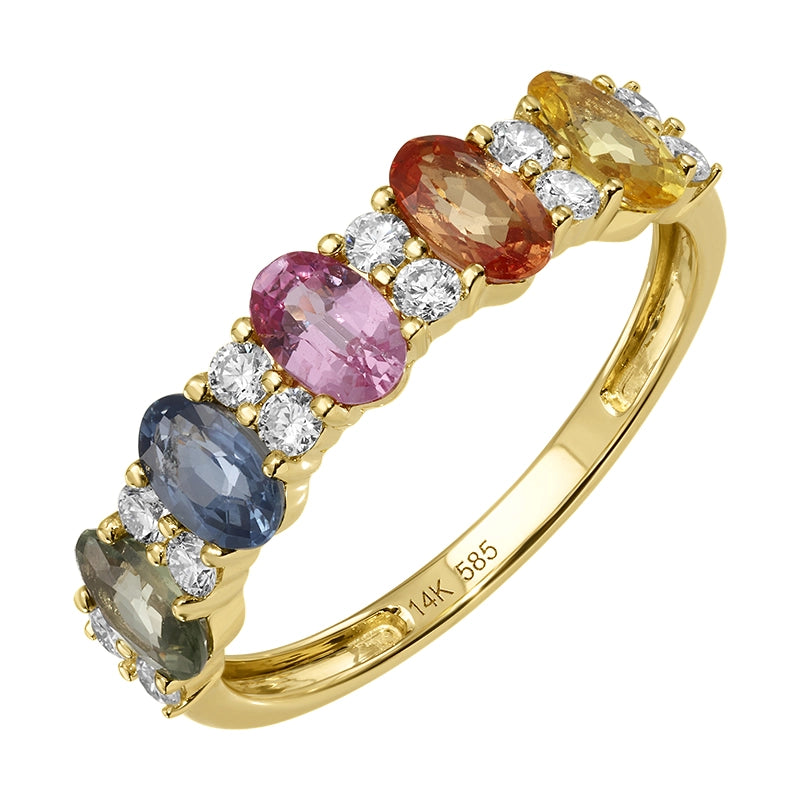 Rings Rings in Yellow Gold containing Multi-gemstone, Diamond, Gemstones 458036