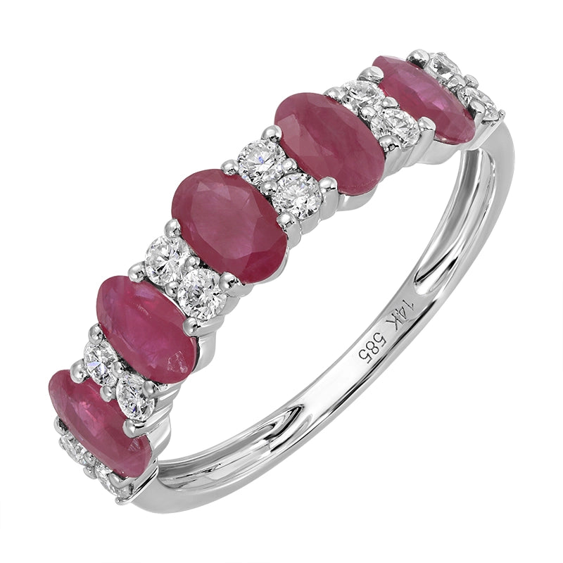 Rings Rings in White Gold containing Multi-gemstone, Diamond, Ruby 458037