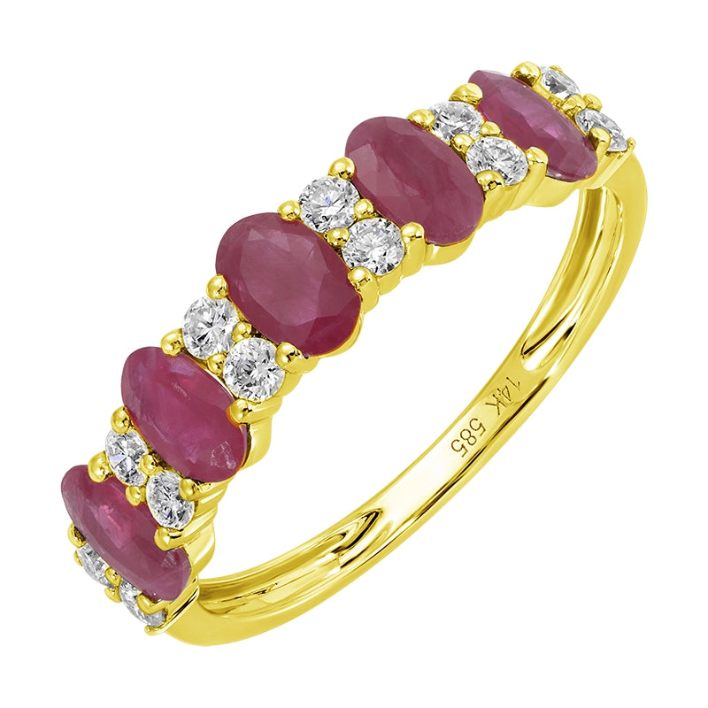 Rings Rings in Yellow Gold containing Multi-gemstone, Diamond, Ruby 458038