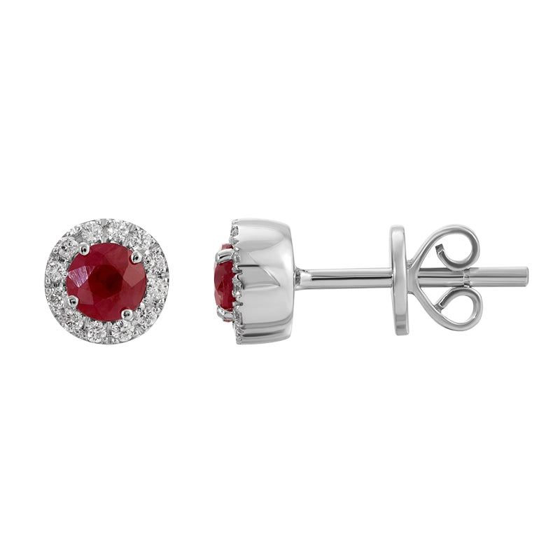 Earrings Earrings in White Gold containing Multi-gemstone, Diamond, Ruby 458040