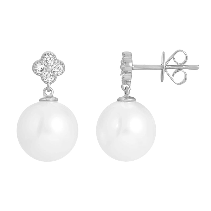Earrings Earrings in White Gold containing Diamond, Pearl 458066