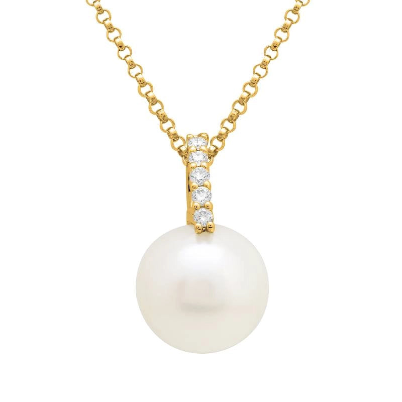 Necklaces Necklaces in Yellow Gold containing Diamond, Pearl 458118