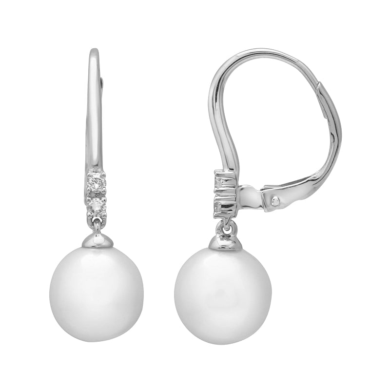 Earrings Earrings in White Gold containing Diamond, Pearl 458134