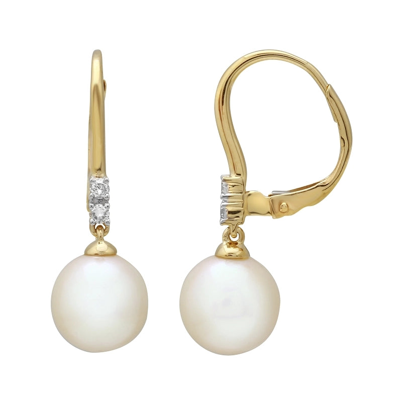 Earrings Earrings in Yellow Gold containing Diamond, Pearl 458135