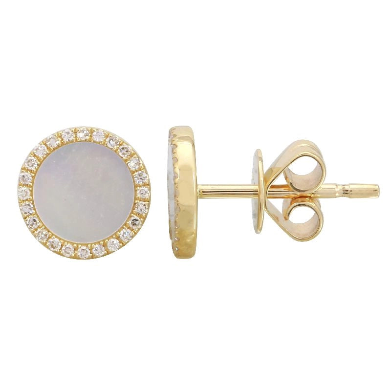 Earrings Earrings in Yellow Gold containing Mother of pearl, Multi-gemstone, Diamond 458160