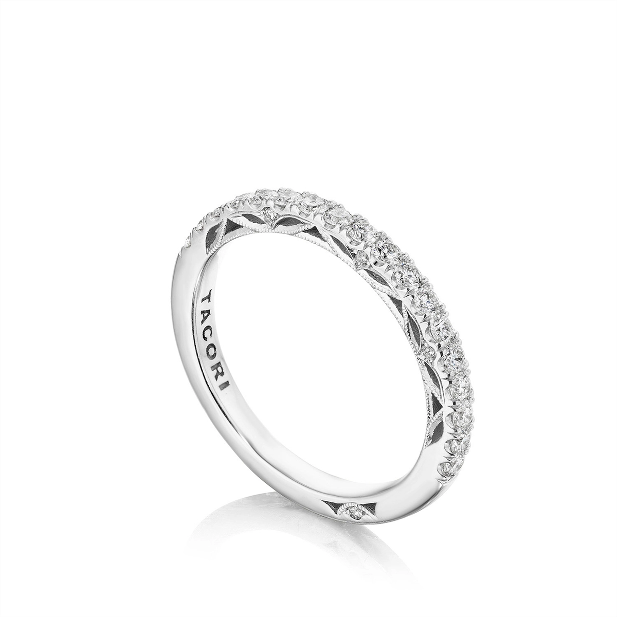 Tacori Wedding Rings in Platinum/Palladium containing Diamond 2690 2.2 B 1/2