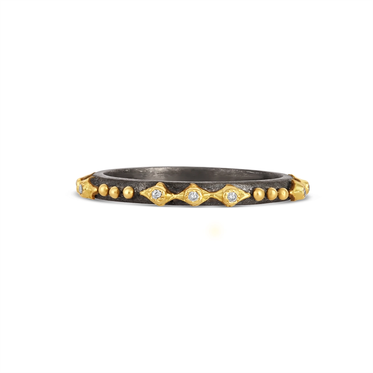 Armenta Rings in Mixed Metals containing Diamond 13317