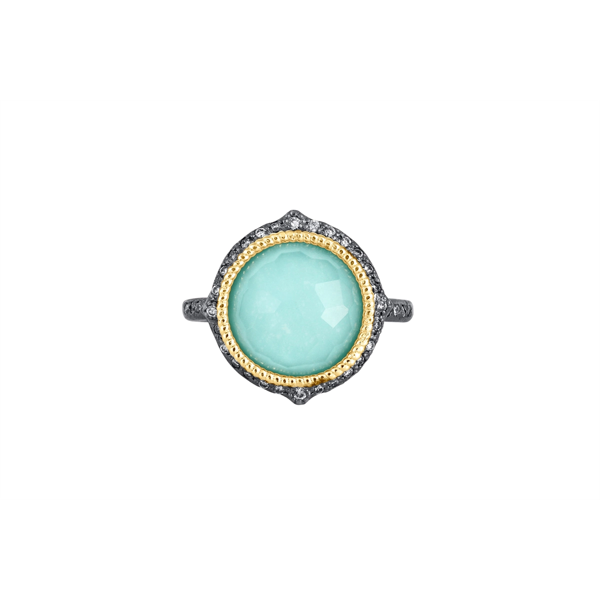 Armenta Rings in Mixed Metals containing Quartz, Multi-gemstone, Diamond, Turquoise 19736