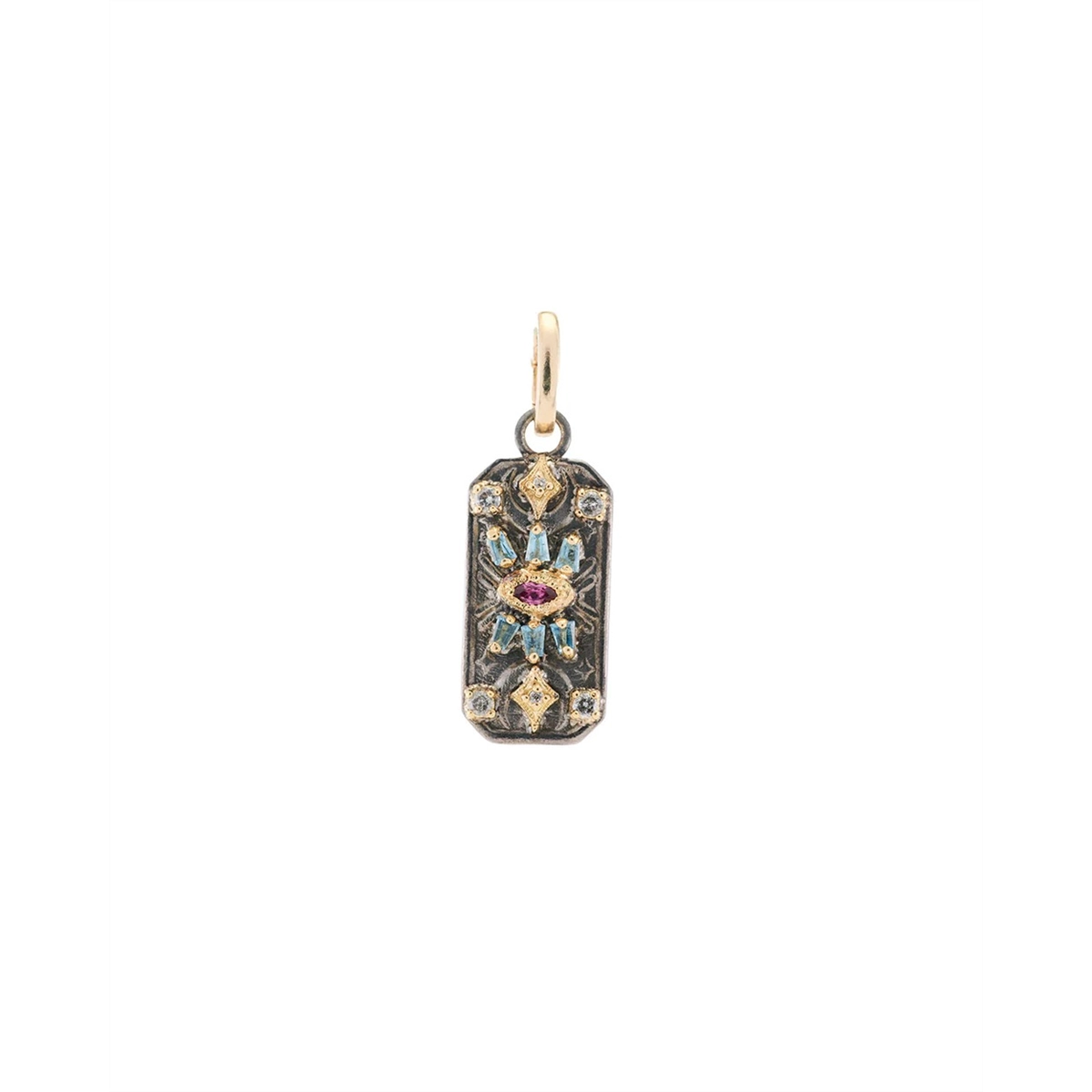 Armenta Pendants in Mixed Metals containing Aquamarine, Garnet, Multi-gemstone, Diamond 23362