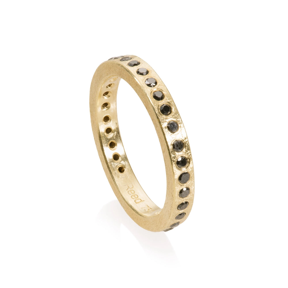 Todd Reed Rings in Yellow Gold containing Black diamond TRDR391-18KY-BLK