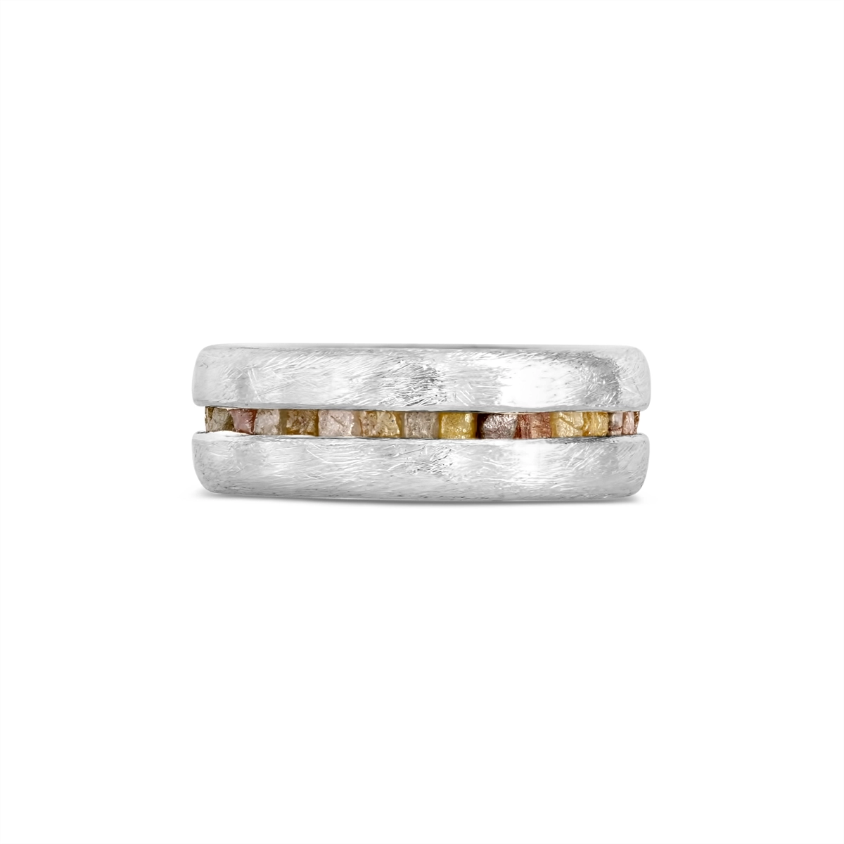 Todd Reed Rings in Silver containing Diamond TRDR506-8MM