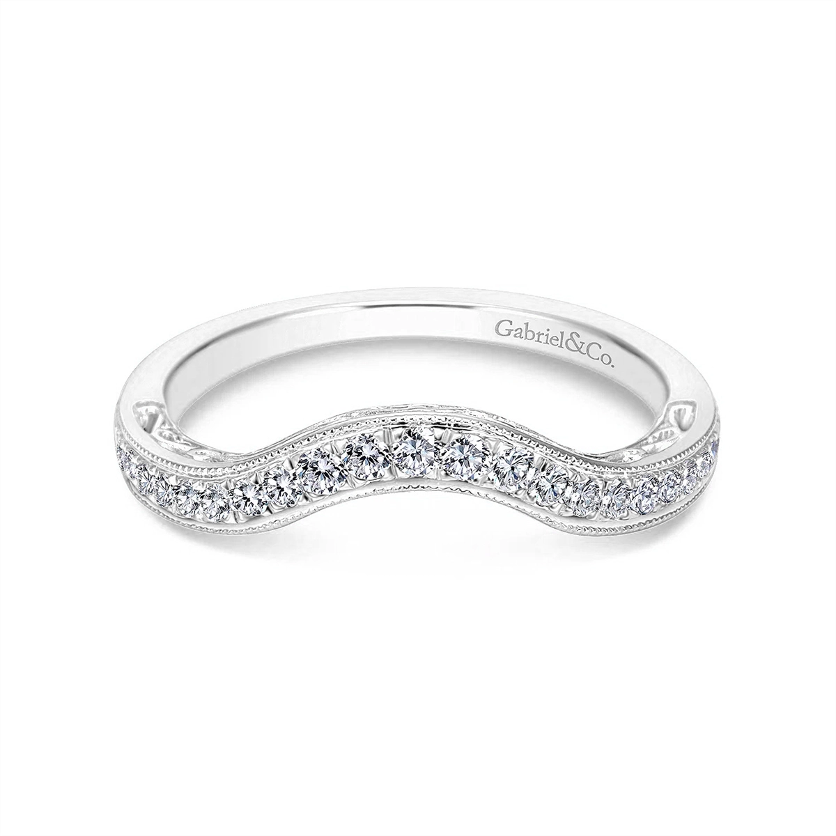 Gabriel & Co Wedding Rings in White Gold containing Diamond WB7293W44JJ