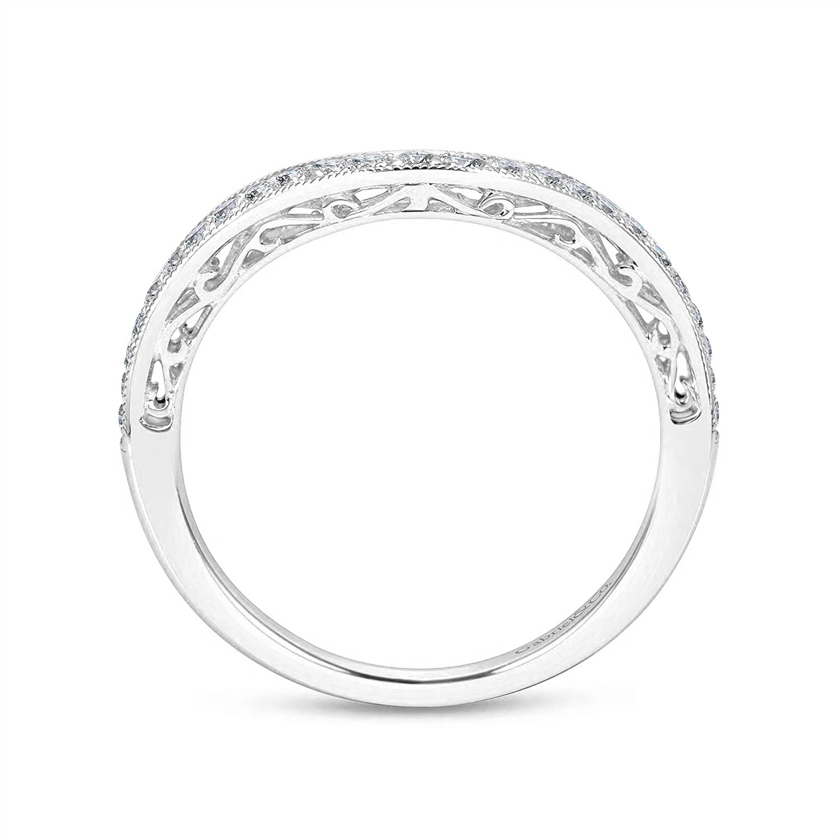 Gabriel & Co Wedding Rings in White Gold containing Diamond WB7293W44JJ
